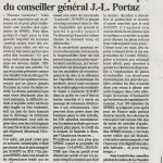 Communiqué de Jean-Louis Portaz, élu du Parti de Gauche Savoie